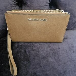 Michael Kors Tan Wristlet